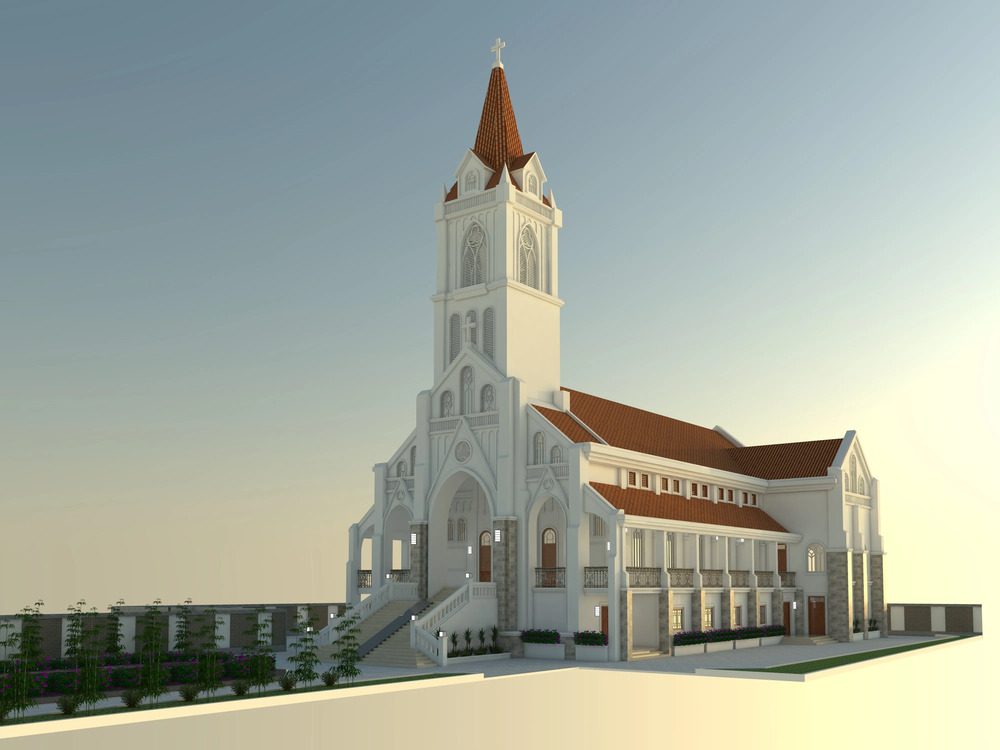 Nhà thờ Rạch Sỏi - Thiết kế 3D